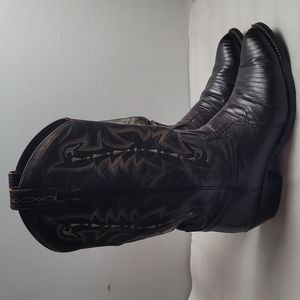 TONY LAMA BROWN WESTERN BOOTS EMBROIDERY PRINT 9